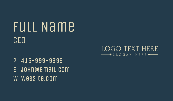 Expensive Gold Wordmark Business Card Design Image Preview