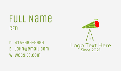 Watermelon Telescope  Business Card Image Preview