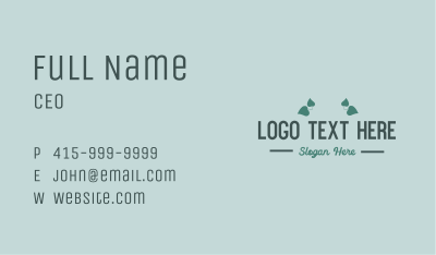 Leaves Organic Nature Business Card Image Preview