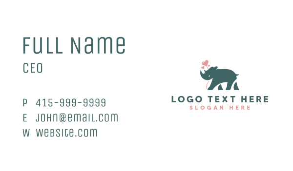 Rhino Wildlife Safari Animal  Business Card Design Image Preview