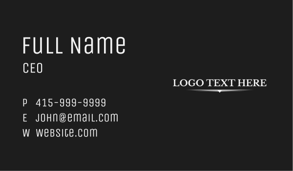 Luxury Serif Wordmark Business Card Design Image Preview