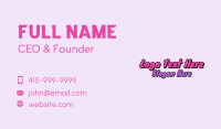 Purple Bubblegum Wordmark  Business Card Image Preview