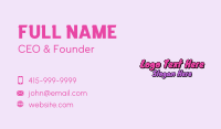 Purple Bubblegum Wordmark  Business Card Image Preview