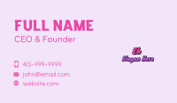 Purple Bubblegum Wordmark  Business Card Image Preview