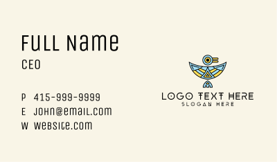 Aztec Aviary Bird Business Card Image Preview