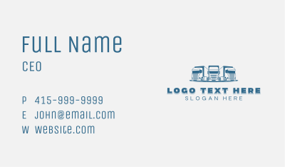 Trailer Truck Logistics Business Card Image Preview