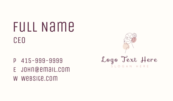 Lady Model Cosmetics Business Card Design Image Preview