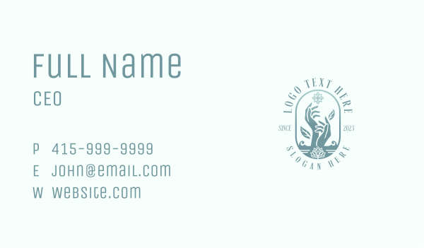 Yoga Spa Hands Business Card Design Image Preview