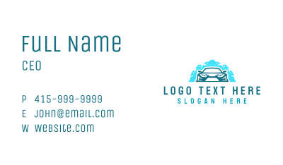 Auto Car Cleaning Business Card Image Preview