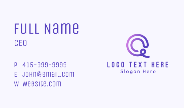 Fashion Lace Loop Letter C Business Card Design Image Preview