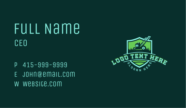 Lawn Grass Mower Business Card Design Image Preview