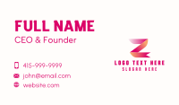 Generic Gradient Letter Z Business Card Preview