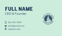 Nostalgic Lighthouse Waves Business Card Design