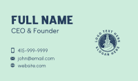 Nostalgic Lighthouse Waves Business Card Design