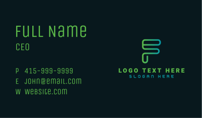 IT Programmer Letter F Business Card Image Preview