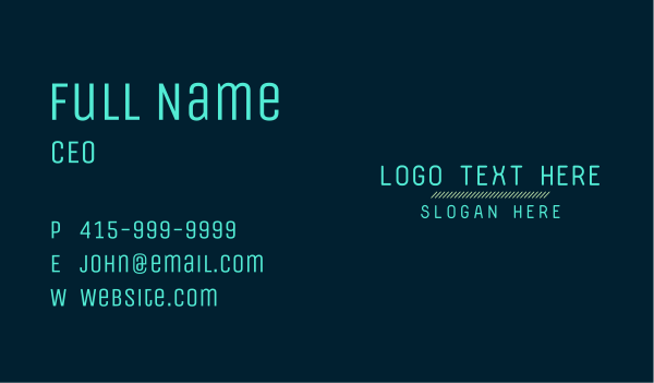 Cyber Tech Wordmark Business Card Design Image Preview