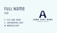 Blue Unicorn Letter A Business Card Image Preview