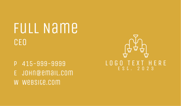 Classic White Chandelier  Business Card Design Image Preview