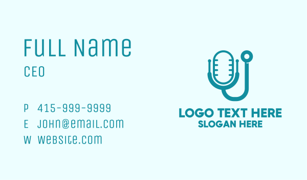 Medical Podcast Business Card Design Image Preview
