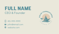 Beach Boat Sailing Business Card Image Preview