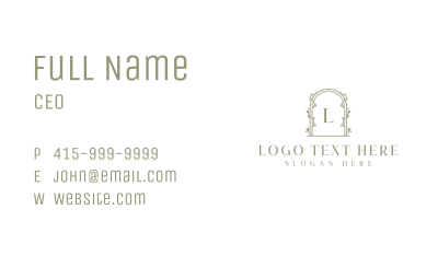 Floral Vine Archway Business Card Image Preview