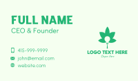 Green Cannabis Bulb Business Card Design