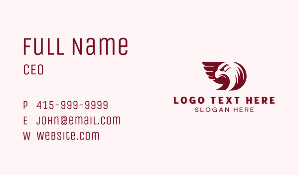 Eagle Wings Letter D Business Card Design Image Preview