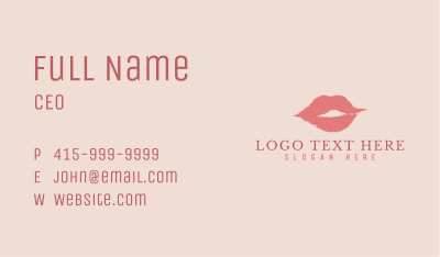 Feminine Lips Cosmetics Business Card Image Preview