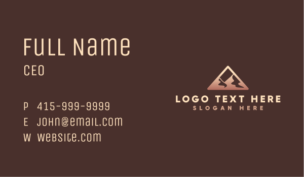 Mountain Desert Triangle Business Card Design Image Preview