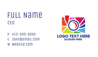 Colorful Camera Business Card