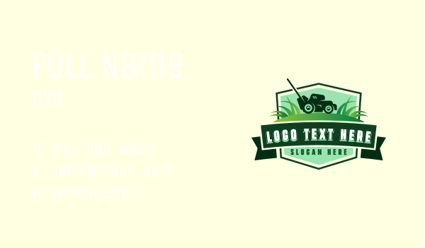 Lawn Grass Cutting Business Card Design Image Preview