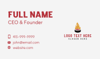 Grill Steak Fire BBQ Business Card Image Preview