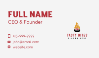 Grill Steak Fire BBQ Business Card Design