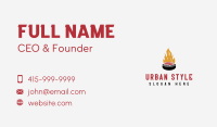 Grill Steak Fire BBQ Business Card Design