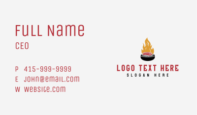 Grill Steak Fire BBQ Business Card Image Preview