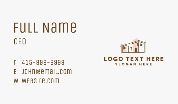 House Architect Property Business Card Design Image Preview