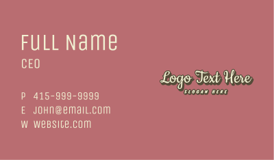 Simple Classic Cursive Wordmark  Business Card Image Preview