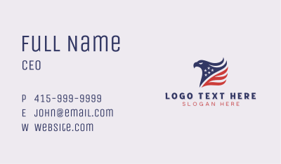 Eagle Bird Patriot Business Card Image Preview