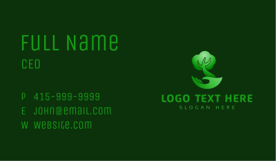 Gradient Nature Tree Hand Business Card Image Preview