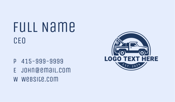 Haulage Tow Truck Business Card Design Image Preview