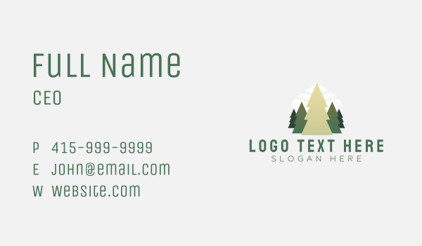 Woodland Tree Jungle Business Card Design Image Preview