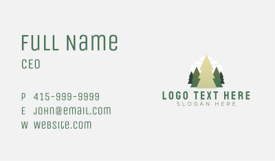 Woodland Tree Jungle Business Card Image Preview