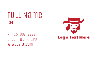 Red Happy Note  Business Card