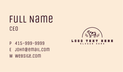Cow Dairy Livestock Business Card Image Preview