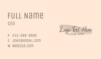 Feminine Watercolor Wordmark Business Card Image Preview