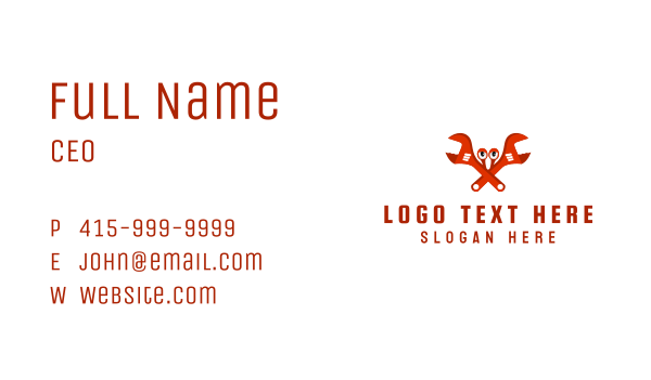Crab Wrench Hand Mascot Business Card Design Image Preview