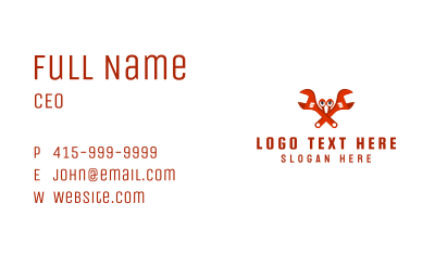 Crab Wrench Hand Mascot Business Card Image Preview