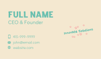 Playful Stars Wordmark Business Card Image Preview