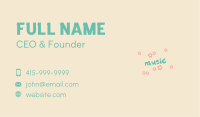 Playful Stars Wordmark Business Card Image Preview