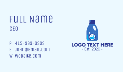 Laundry Liquid Detergent Business Card